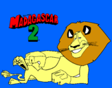 Dibujo Madagascar 2 Alex pintado por peto