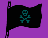 Dibujo Bandera pirata pintado por gg5gf