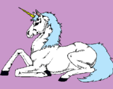 Dibujo Unicornio sentado pintado por AINAT