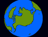 Dibujo Planeta Tierra pintado por mario4567889