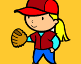 Dibujo Jugadora de béisbol pintado por gabrix