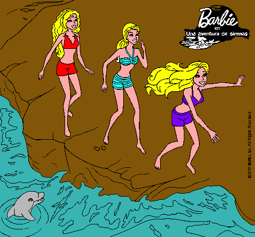 Barbie y sus amigas en la playa