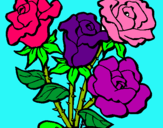 Dibujo Ramo de rosas pintado por ermosas 
