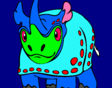 Dibujo Rinoceronte pintado por xara