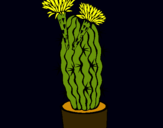 Dibujo Cactus con flores pintado por michinita