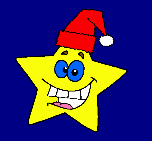Dibujo estrella de navidad pintado por karla_