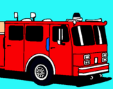 Dibujo Camión de bomberos pintado por BOMBEROS
