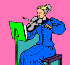 Dibujo Dama violinista pintado por anyerave