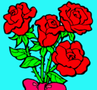 Dibujo Ramo de rosas pintado por ytcdytyfguyg