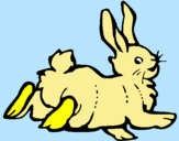 Dibujo Conejo contento pintado por QAEDTF