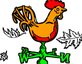 Dibujo Veletas y gallo pintado por tibilpaola