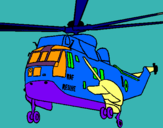 Dibujo Helicóptero al rescate pintado por jazael