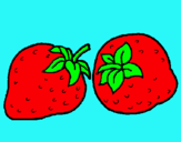 Dibujo fresas pintado por xjdfg