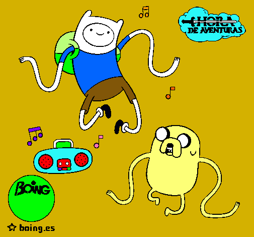 Finn y Jake escuchando música