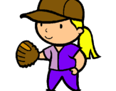 Dibujo Jugadora de béisbol pintado por hfufh