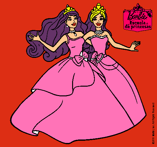 Barbie y su amiga súper felices