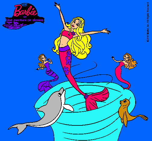 Barbie sirena contenta