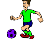 Dibujo Jugador de fútbol pintado por pumita