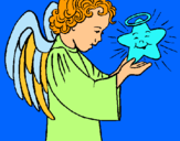 Dibujo Ángel y estrella pintado por miaul
