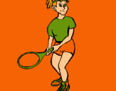 Dibujo Chica tenista pintado por melosa
