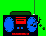 Dibujo Radio cassette 2 pintado por peluchin