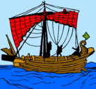 Dibujo Barco romano pintado por aderrty