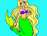 Dibujo Sirenita pintado por Priscii