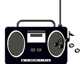 Dibujo Radio cassette 2 pintado por sarafsrm