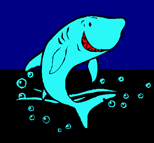Dibujo Tiburón pintado por tome