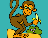 Dibujo Mono pintado por bbbbbbbbbbbb