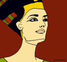 Dibujo Busto de Nefertiti pintado por Roxie
