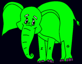 Dibujo Elefante feliz pintado por mmmmmmmmmmmm