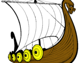 Dibujo Barco vikingo pintado por ishiko_12