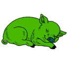 Dibujo Cerdo durmiendo pintado por JaretzyC