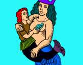 Dibujo Madre sirena pintado por jeanet