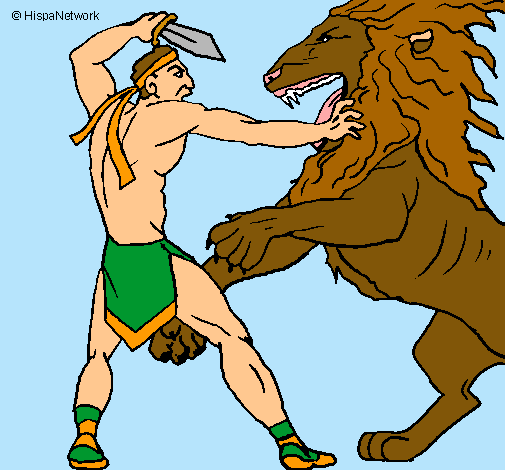 Gladiador contra león