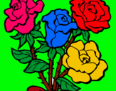 Dibujo Ramo de rosas pintado por lauraci