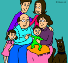 Dibujo Familia pintado por burga