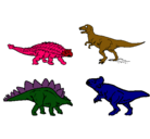 Dibujo Dinosaurios de tierra pintado por dinosaurios 