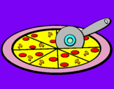 Dibujo Pizza pintado por bambinna