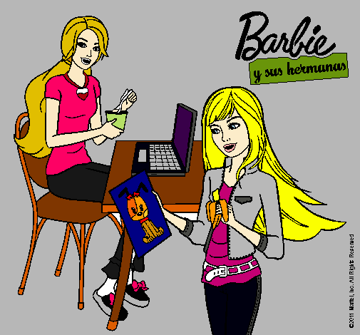 Dibujo De Barbie Y Su Hermana Merendando Pintado Por Yalla En Dibujos Images And Photos Finder