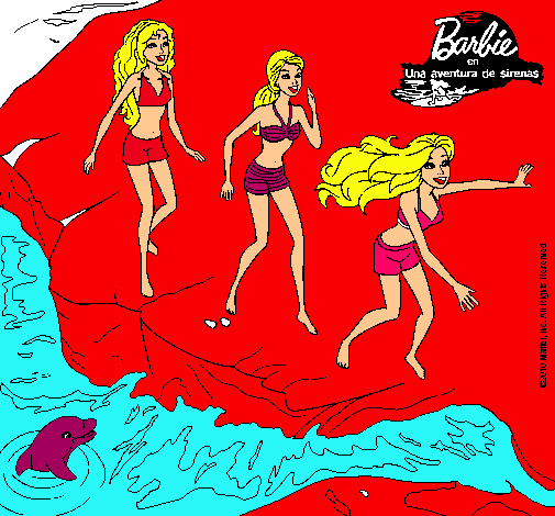 Barbie y sus amigas en la playa