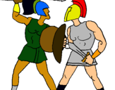 Dibujo Lucha de gladiadores pintado por 23434