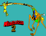 Dibujo Madagascar 2 Melman 2 pintado por majeni