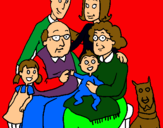 Dibujo Familia pintado por caradepoto