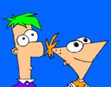 Dibujo Phineas y Ferb pintado por ximee