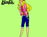 Dibujo Barbie con look casual pintado por rousmery