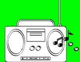 Dibujo Radio cassette 2 pintado por luifi12345