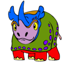 Dibujo Rinoceronte pintado por mariella