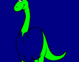 Dibujo Diplodocus con camisa pintado por peluso